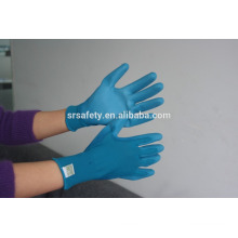 SRSAFETY 13 Gauge gestricktes blaues Polyester / Nylon-Liner beschichtetes dünnes PU auf Handhandschuhen